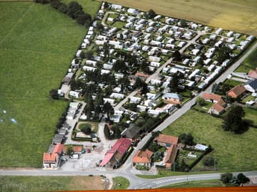 Aerial view of the campsite