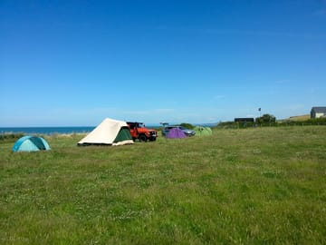 Large flat camping field