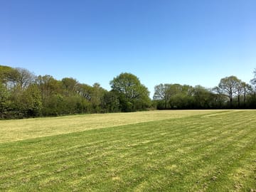 Sunny day at the camping field