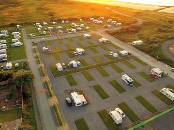 Sunset over the site