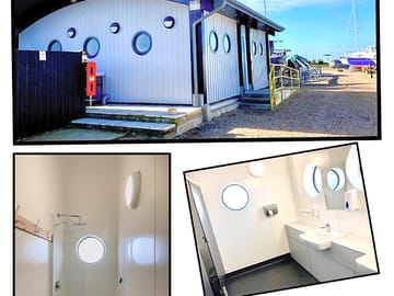 Toilet and shower facilities, a few minutes' walk from the yurt