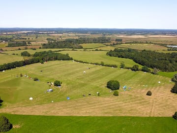 Glynde place pop up campsite - from the air