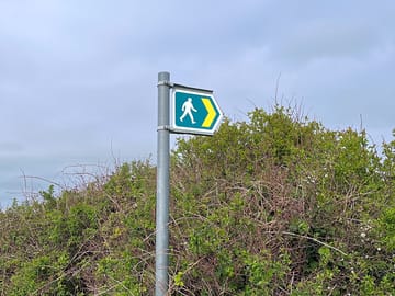 Sign for the anglesey coastal path
