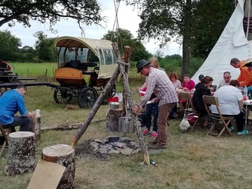 Meal at the firepit