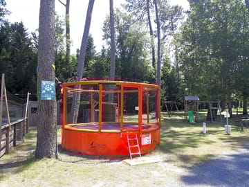 Playground and trampoline