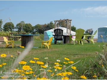 The outdoor communal area