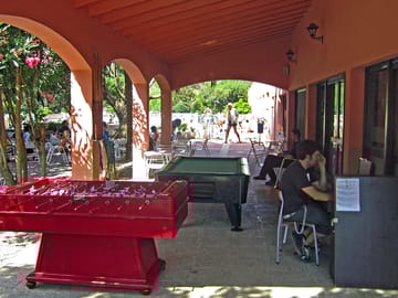 Football table and pool table