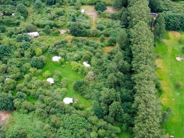 Aerial shot of the site