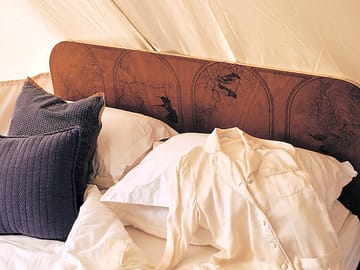 The interior of the bell tent