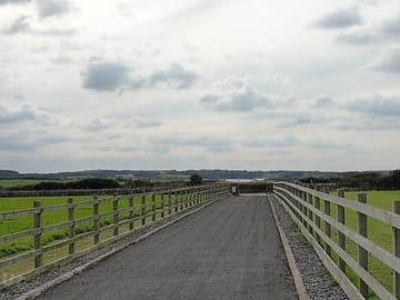The resurfaced access road to pen-y-llyn