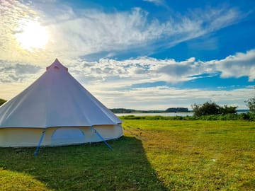 Bell tent and view