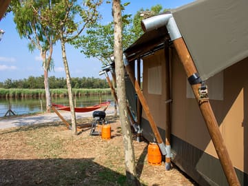 Safari tent exterior
