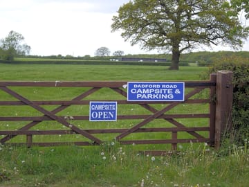 Our entrance - see the big field you get to camp in?!