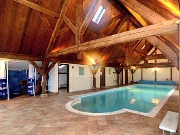 Our indoor heated swimming pool is available to all our glamping guests.