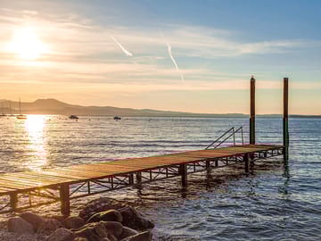 Pier on lake garda
