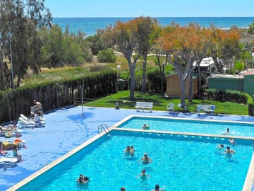 Swimming pool, covered in winter time