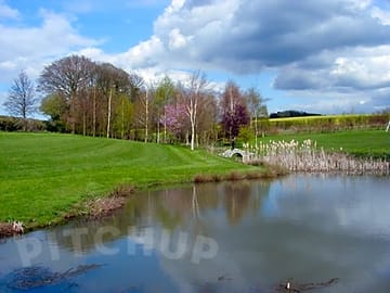 Small carp fishing pool at park grange holidays near ironbridge and much wenlock in shropshire