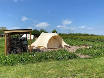 Our Emperor Bell Tent for 4-6 people. Great for families and friends...