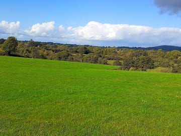 Our hay field and alfeds tower in the distance