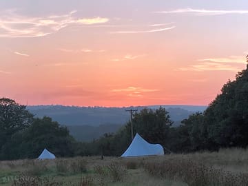 Three-person bell tent