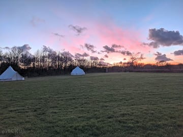 Sunset at the glampsite