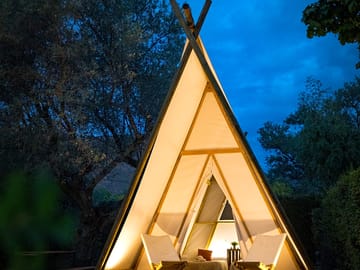 Tipi in the evening