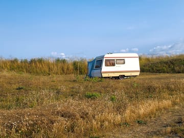 Quiet caravan pitch on the dunes