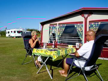 Relaxing in the meadow area