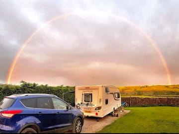 Rainbow over the campsite