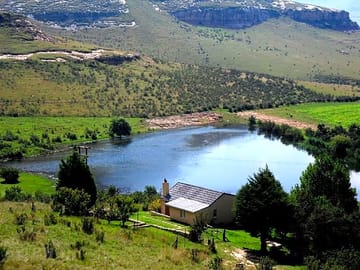 Secluded site by a peaceful dam