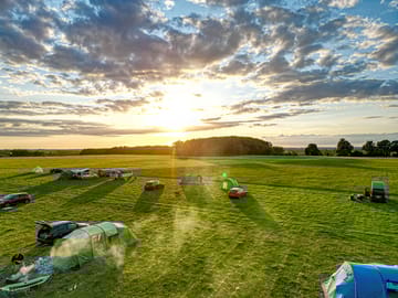 Tent and motorhome pitches at high lodge farm campsite
