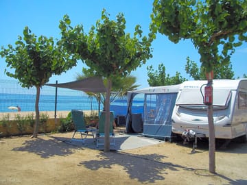 Right on the coast with amazing views from your pitch