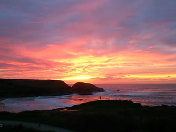 Sunset from the hostel-almost every night like this in summer!