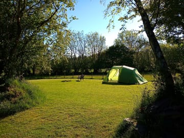 View from the entrance to the pitch. Toilet is to the right of this and kitchenette to the left.