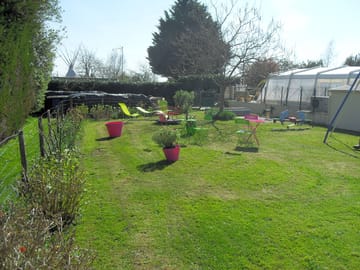View over the covered swimming pool