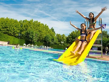 Slide into the pool