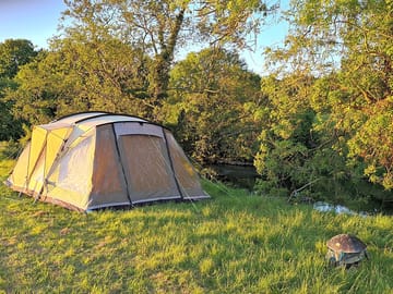 Next to the river