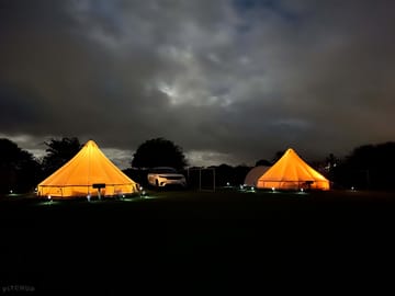 At night