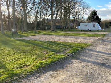 All our hard standing pitches are near to our toilet block do not offer a view of the fishing lake
