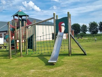 Slides and climbing frame