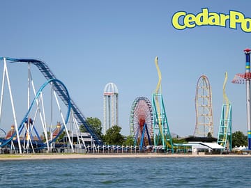 Cedar point amusement park is an hour's drive away