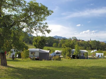 Our camping pitches with optional electric hook-ups