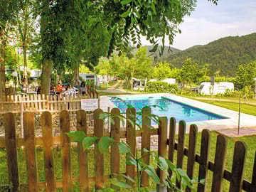 A view of the outdoor swimming pool