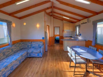 Fully-equipped kitchen, lounge and dining area