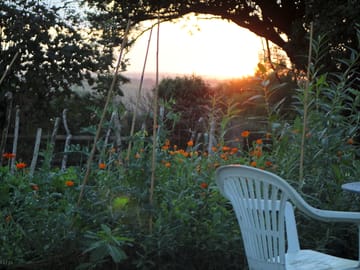 Sunset from the garden