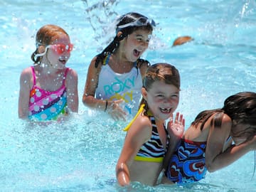 Fun in the swimming pools