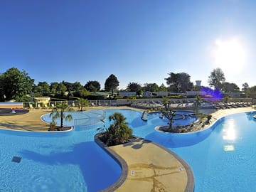 Outdoor heated swimming pool