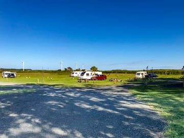 Open tent and touring caravan area