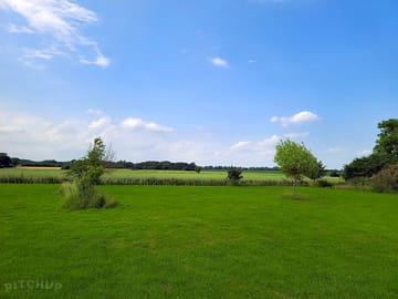Looking north from the camping field