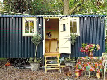 Outside of the hut